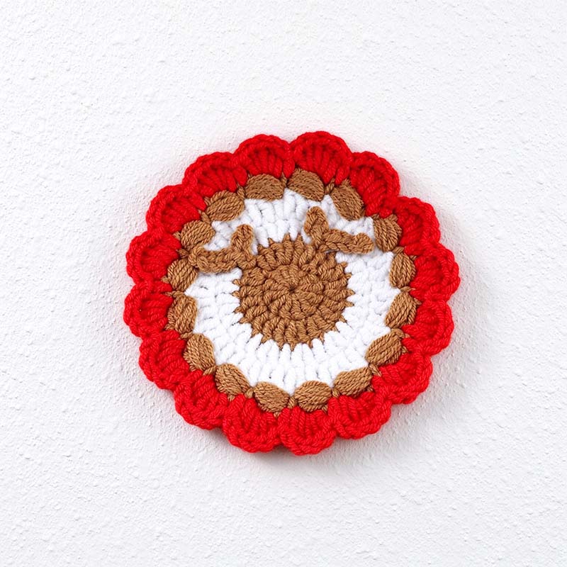 Christmas Crochet Coaster with Festive Motif Options