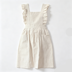 CouldNook Solid Ruffle Apron - Deep Tone Kitchen Pinafore