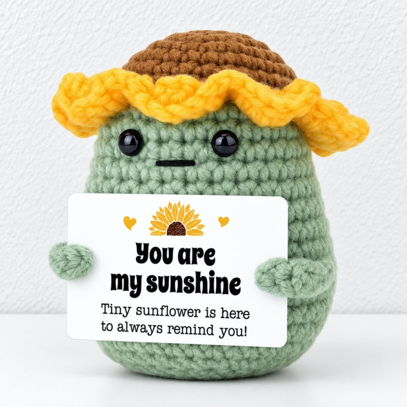 CouldNook Crocheted Character Doll - Textured Shapes And Little Message Cards
