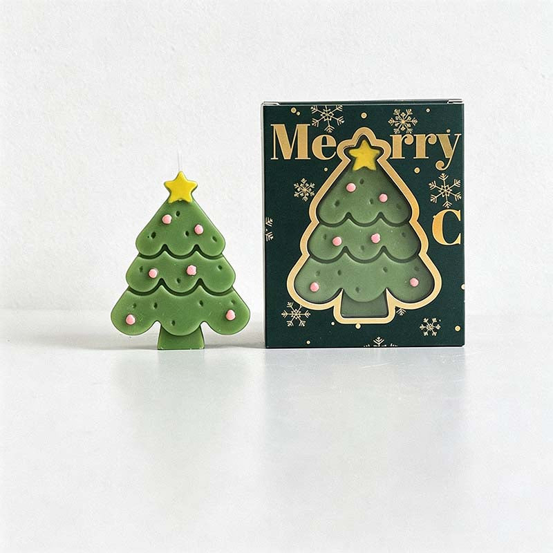 CouldNook Christmas Tree Scented Candle - Scalloped Branches And Star Topper