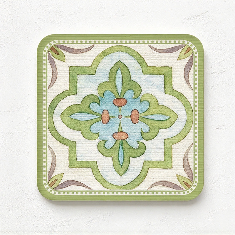 CouldNook Patterned Coaster - Rounded Square and Colorful Illustrated Surface Choices