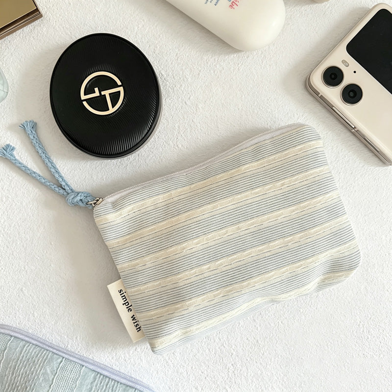 CouldNook Mini Coin Pouch - Seven Blue Textile Patterns