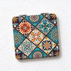 Boho Tile Print Compact Mirror with Folding Case