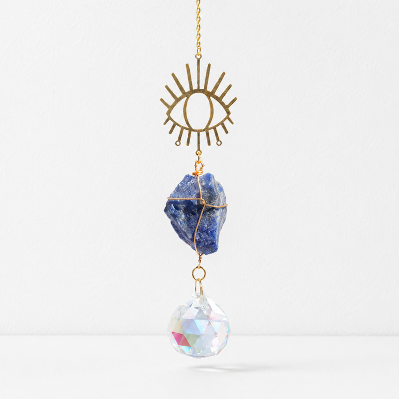 CouldNook Stone Crystal Suncatcher Ornament - Celestial Metal Frames