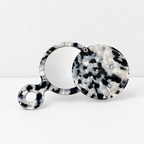 CouldNook Round Hand Mirror - Swivel Cover And Short Loop Handle