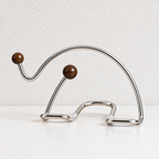Elephant Phone Stand - Curved Metal Outline and Bead