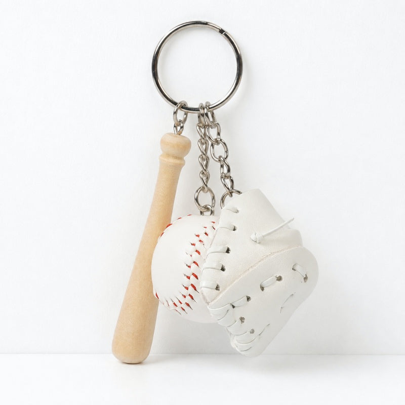 CouldNook Baseball Keychain Charm - Bat Ball and Glove Designs