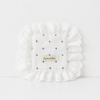 CouldNook Heart Print Cotton Lace Coaster - Ruffled Edge