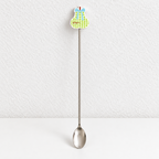 Pear Dessert Utensil - Long Stem and Character Top