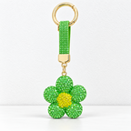 CouldNook Flower Keychain - Rhinestone Petals and Coordinating Decorative Strap