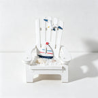 CouldNook Mini Beach Chair Figurine Ornament - Starfish Coastal Desktop Decor