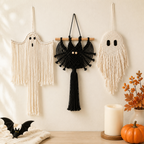 CouldNook Halloween Cotton Rope Wall Hanging - Fringed Character Designs