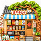 CouldNook Miniature House Fridge Magnet - Raised Shopfront and Cottage Scenes