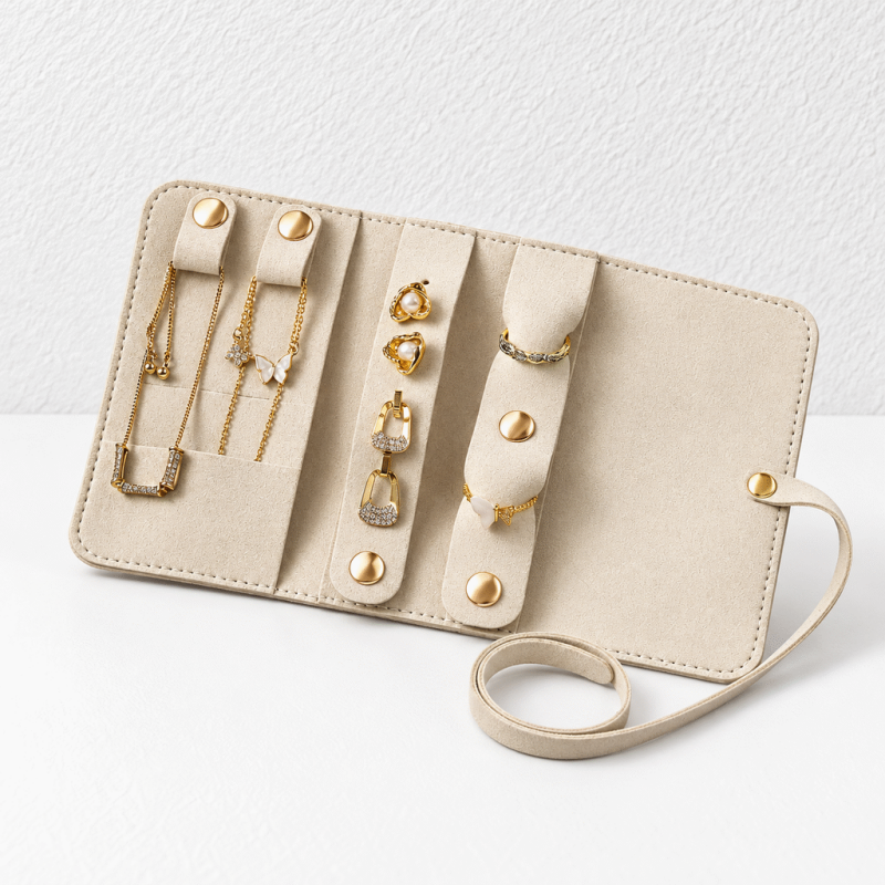 CouldNook Travel Jewelry Organizer - Wrap and Pouch Options