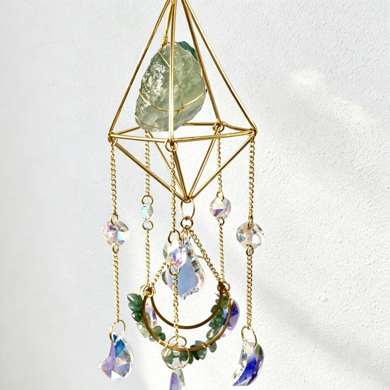 CouldNook Natural Stone Suncatcher - Celestial Crystal Drop Designs