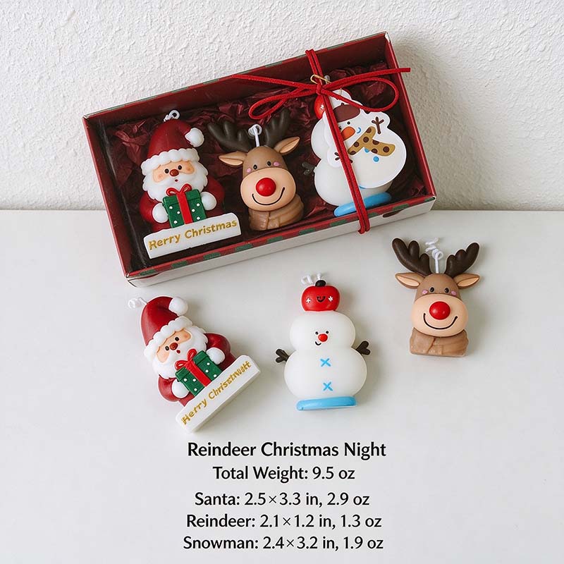 CouldNook Christmas Scented Candle Set - Festive Character Gift
