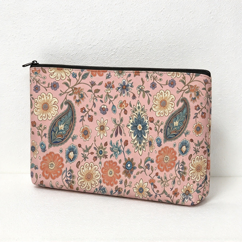 CouldNook Paisley Makeup Storage Bag - Floral Prints And Gusseted Base