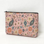 CouldNook Paisley Makeup Storage Bag - Floral Prints And Gusseted Base