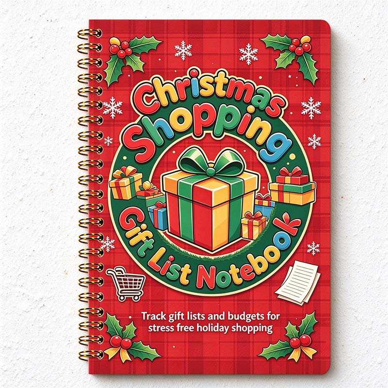 CouldNook Christmas Shopping Planner - Spiral Binding And Gift Budget Pages