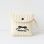 CouldNook Cute Embroidered Sanitary Pouch‑Portable Mini Storage Bag for Sanitary Napkins