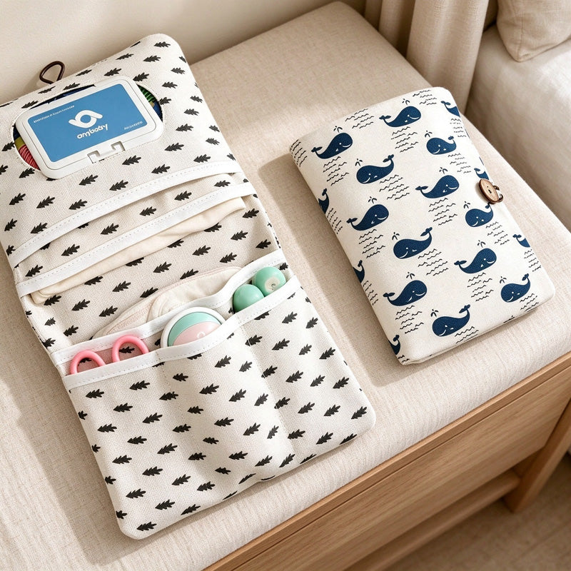 Foldable Cotton Diaper and Wipes Organizer