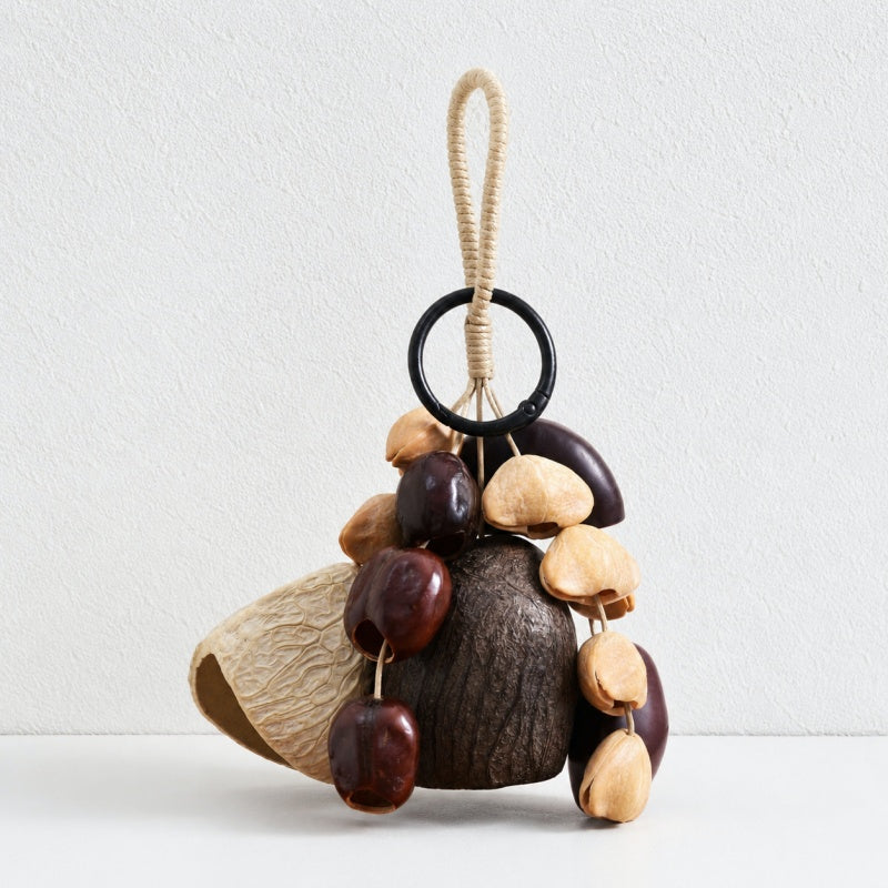 CouldNook Natural Seed Shell Chime - Beads and Braided Loop