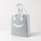 CouldNook Smiley Lunch Bag - Two Sizes and Contrast Handles