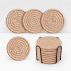 CouldNook Braided Cotton Coaster Set - Spiral Color Collections