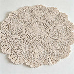CouldNook Crocheted Lace Table Mat - Round Oval Size Options