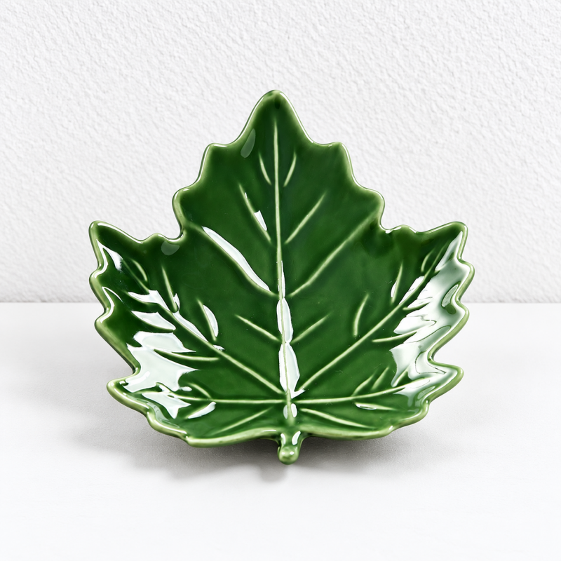 CouldNook Maple Leaf Jewelry Dish - Veined Glaze