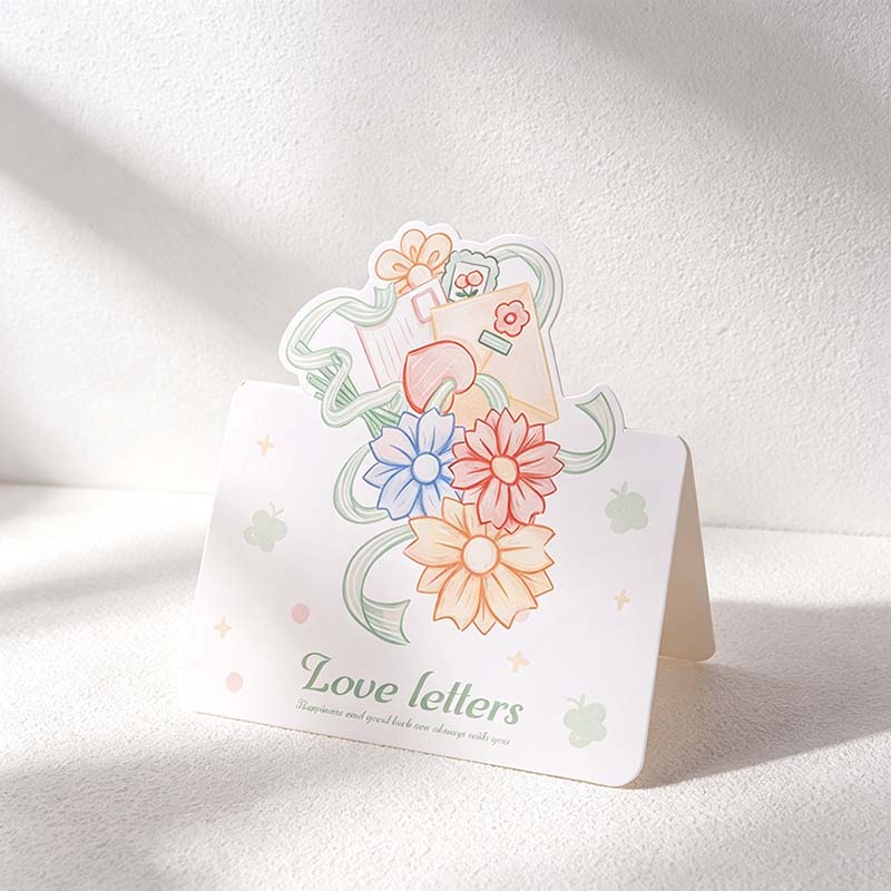 CouldNook Floral Greeting Card - Pastel Bouquets Wreaths And Ribbon Illustrations