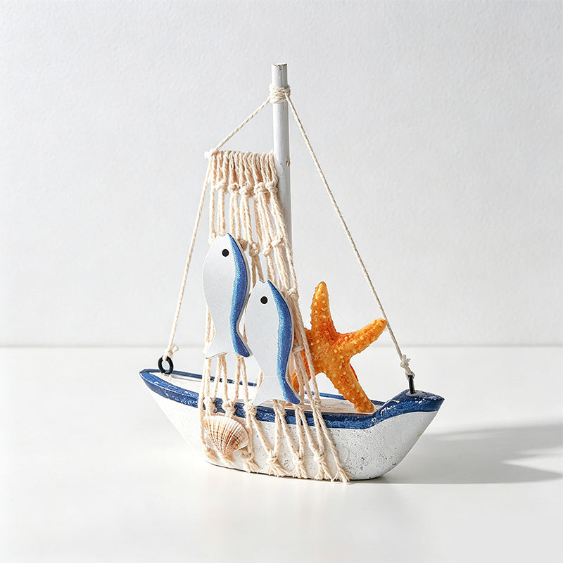 CouldNook Vintage Nautical Helm Decor - Coastal Boat Steering Ornament