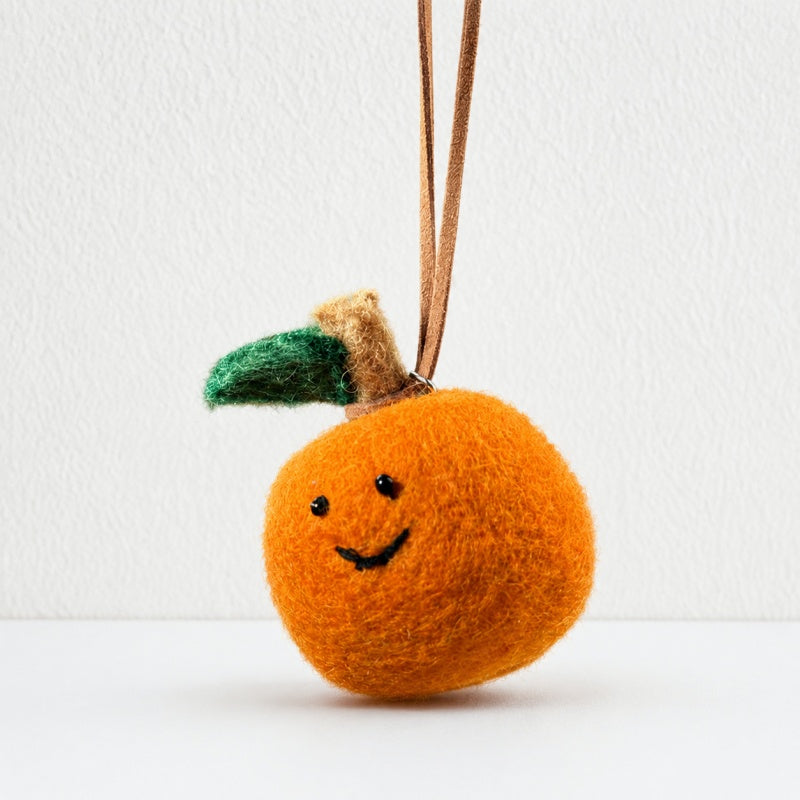 CouldNook Felt Fruit Car Charm - Wool Rearview Pendant