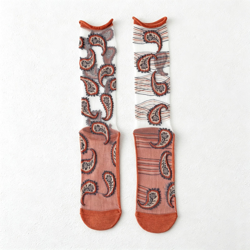 CouldNook Graphic Knee-High Socks-Knee High Length
