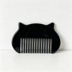 CloudNook Cat Shape Acetate Comb‑Marble Wide Tooth Hair Comb
