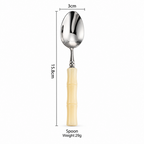 Bamboo Style Flatware - Segmented Acrylic Handles and Steel