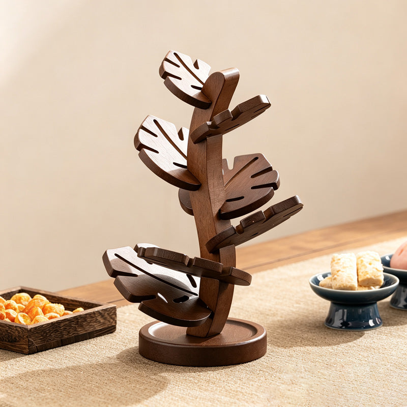 CouldNook Wooden Tree Trivet Set - Seven Leaf Pieces
