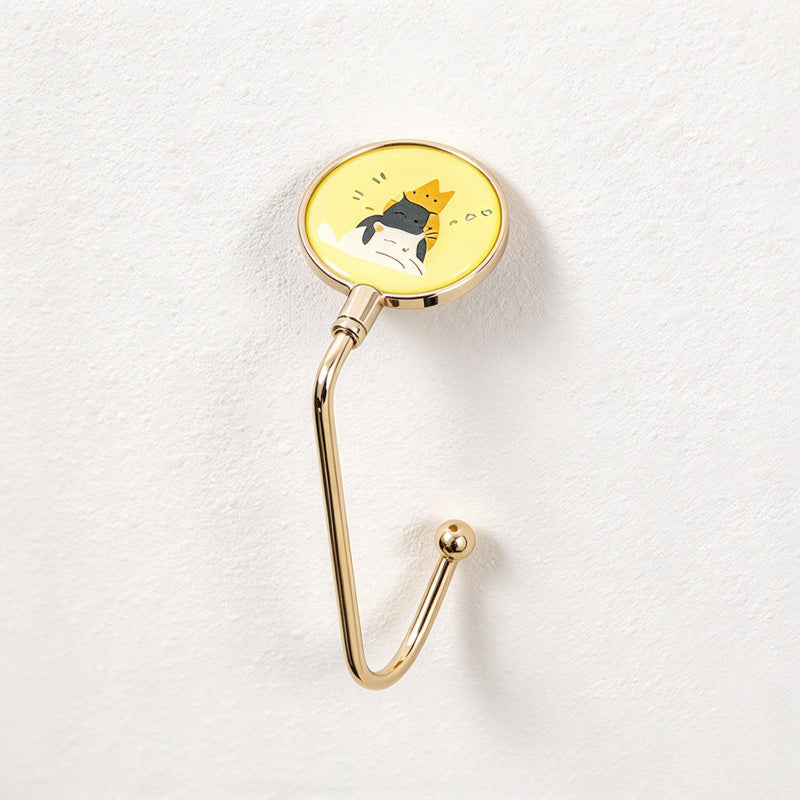 CouldNook Decorative Tabletop Bag Hook - Round Top and Curved Arm