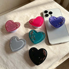 CouldNook Heart-Shaped Phone Grip Stand - Pearl-Style Decorative Center