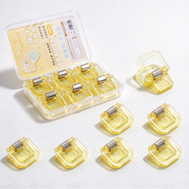 CouldNook Paper Clip Set - Translucent Bodies And Folding Square Handles