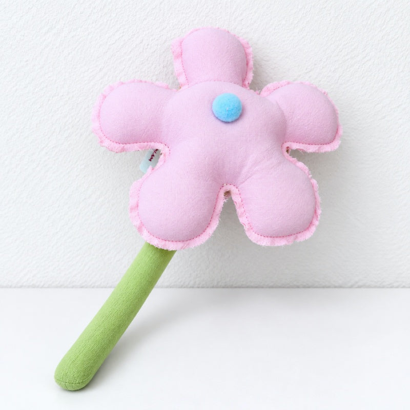 CouldNook Fabric Flower Decoration - Rounded Petals And Long Green Stem