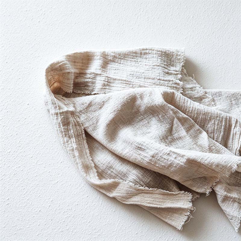CouldNook Textured Table Cloth - Solid Colors and Soft Frayed Edges