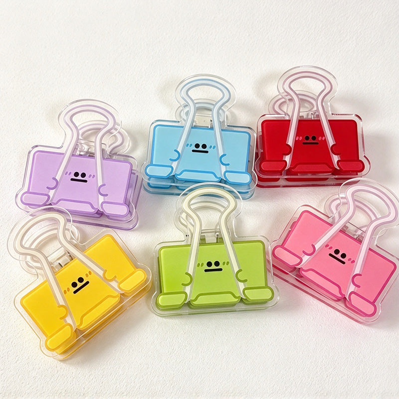 CouldNook Face Memo Clip - Binder Clip Silhouette And Simple Expression