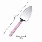 Riveted Table Utensil - Marbled Grips for Dining and Serving