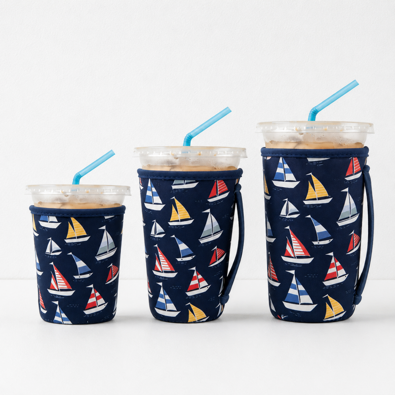 CouldNook Neoprene Cup Carrier - Patterned Body and Side Strap