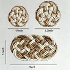 CouldNook Woven Knot Drink Coaster - Warm Table Accent