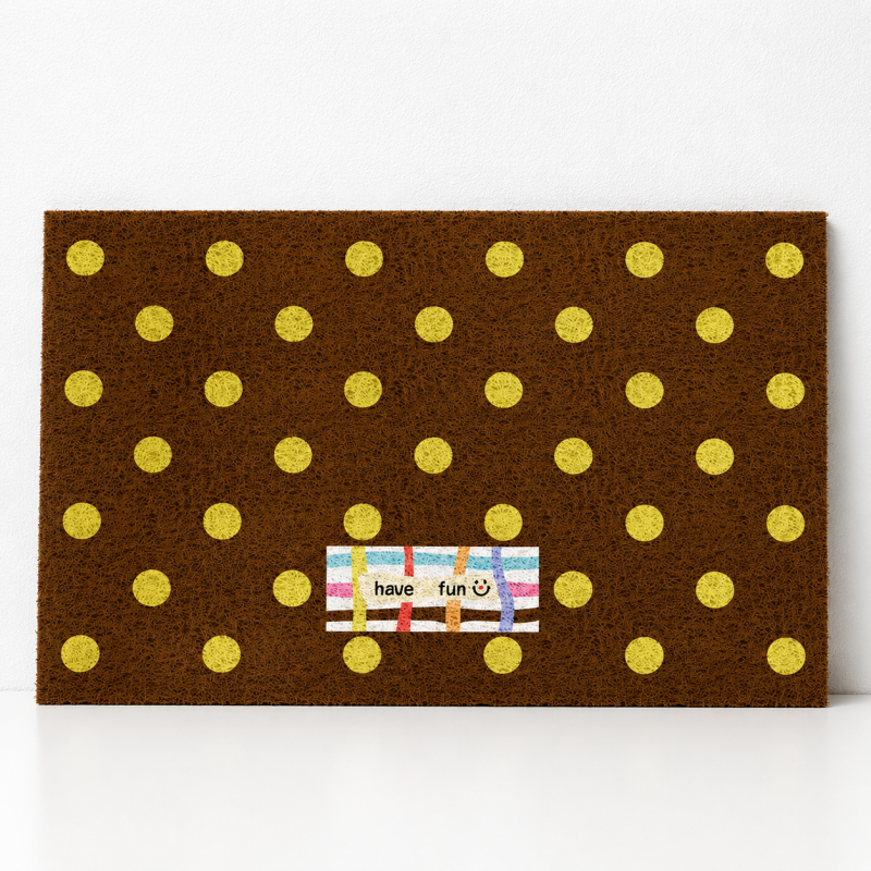 CouldNook Printed Entrance Mat - Dotted and Geometric Patterns