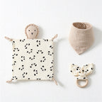 Lion Comfort Cloth and Bib Three-Piece Set
