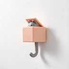 CouldNook Animal Wall Hook - Peeking Character and Curved Hanging Arm