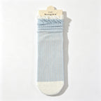 CloudNook Cotton Blend Seamless Breathable Floral Mid-Calf Crew Socks